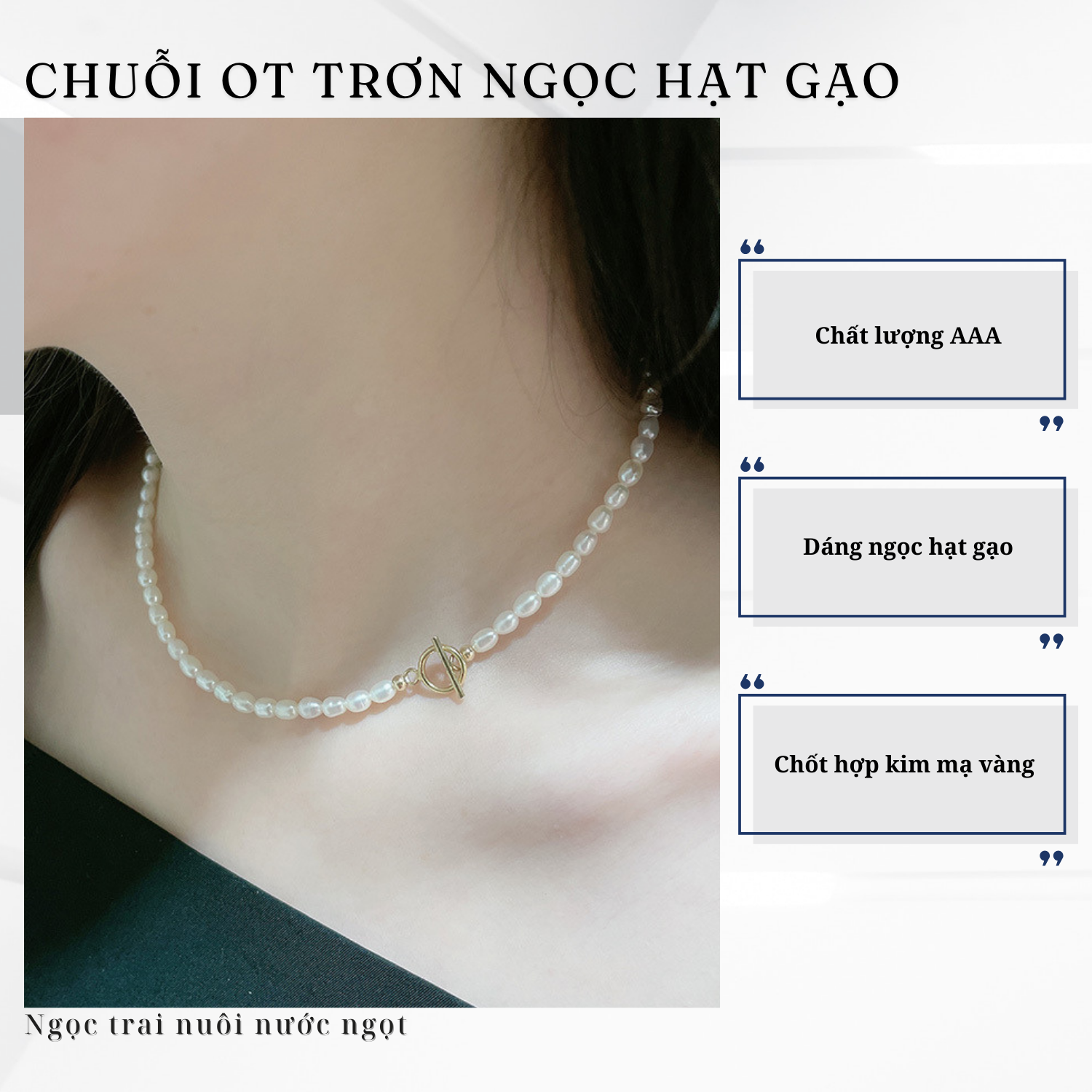 Alternative view of Chuỗi Vòng Cổ Ngọc Trai Thời Trang Khóa O-T Trẻ Trung