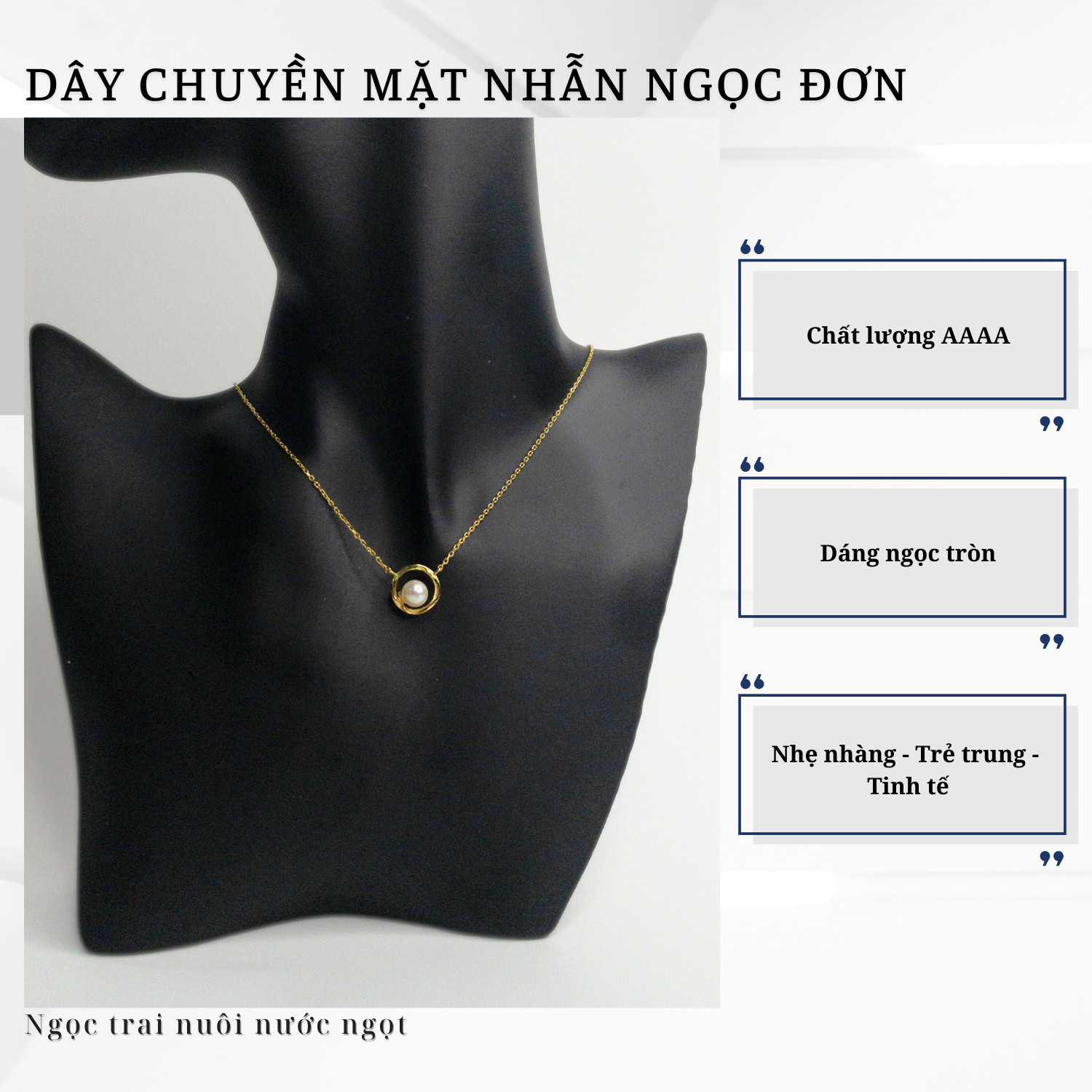 Alternative view of Dây Chuyền Mặt Nhẫn Gắn Ngọc Trai Thời Trang Phong Cách Hàn Quốc